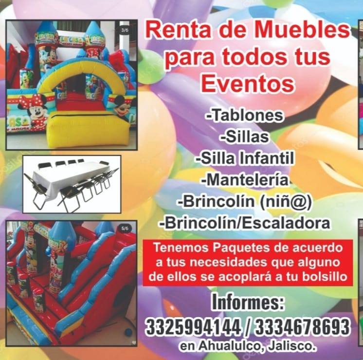 Renta de Mueble y Brincolines superola